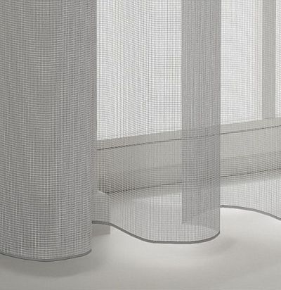 ткань современная полупрозрачная отделанная серебряной нитью 3040-131 ADO - 1