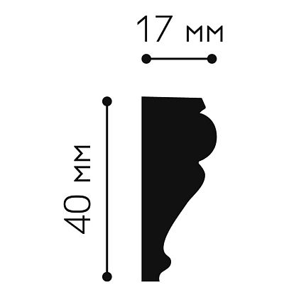 MP117 молдинг (40х17х2000 мм) Mallers - 2