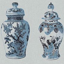 Фото: обои с форфоровыми вазами 80000- Ампир Декор