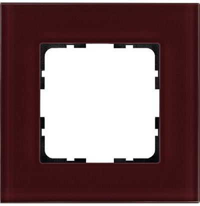 Рамка 1-постовая, стекло цвет Гранатовый Jasmart
