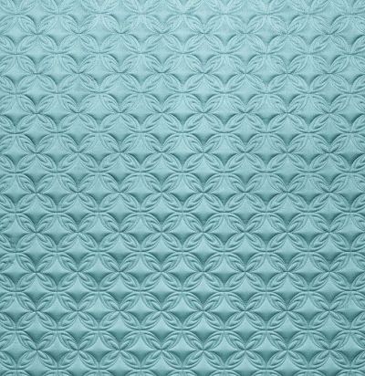Стеганые обои ярко-бирюзовые дизайн амулет 10-011-114-27 
