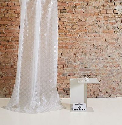 тюль с аппликацией, ромбами  - 1