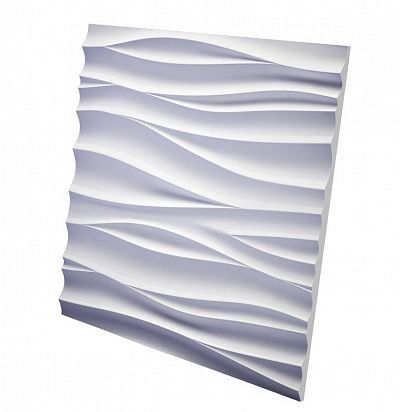 D-0002-2 3D  Silk-2 Дизайнерская панель из гипса  - 1