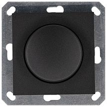 Фото: LED Диммер с накладкой 30-400W, 1gang 2way, цвет Антрацит- Ампир Декор