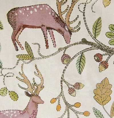 ткань из натурального льна Archie Mulberry 