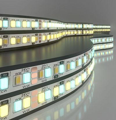 Светодиодная лента Лента светодиодная 24V 16W 240Led 2835+2835 IP20 MIX теплый белый/холодный белый, 5м Elektrostandard Pro