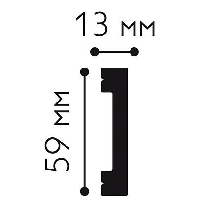Mallers light MS157 плинтус (59х13х2000 мм) Mallers - 1