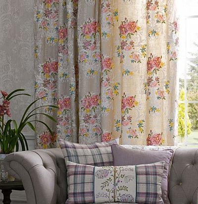 Портьерная ткань с вышивкой Ainsley Peony  - 1