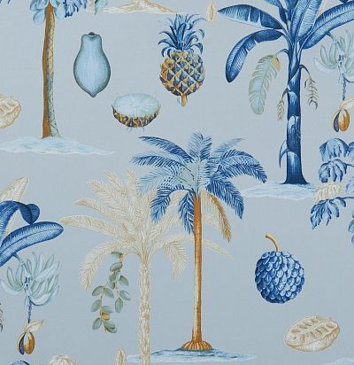 Ткань современная тропические фрукты и пальмы 44180-586 Zimmer+Rohde