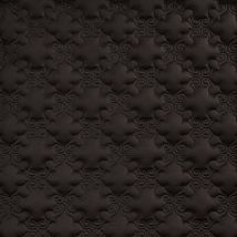 Фото: Стеганые обои  темно-шоколадные дизайн Дамаск 20-022-110-00- Ампир Декор