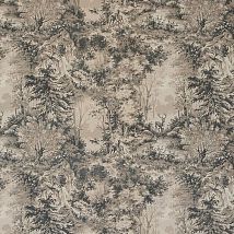 Фото: хлопковый бархат с изображением леса FD270A39- Ампир Декор
