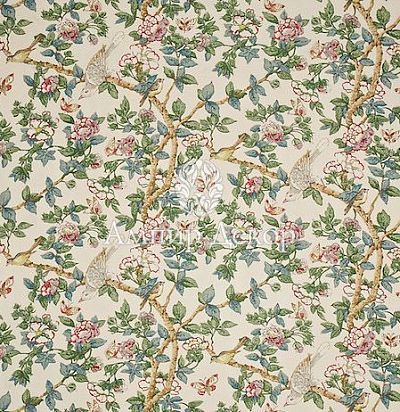 Ткань с растительным рисунком птицы DCAVCA-203 Sanderson