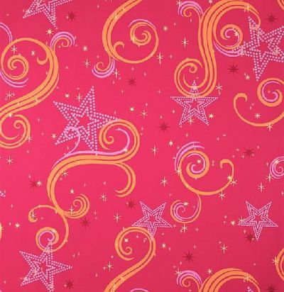 Обои красные со звездами DK6109  - 1