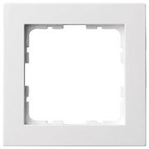 Фото: Рамка G-Classic  1-постовая, цвет белый глянцевый- Ампир Декор