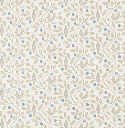 Ткань Sanderson  The Potting Room Prints & Embroideries 226361 Damson Tree-Denim/Barley Sanderson