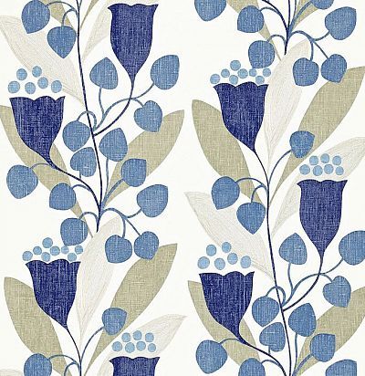 обои стилизованные колокольчики 211652 Sanderson