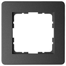 Фото: Рамка G-Flex  1-постовая, цвет черный матовый (soft touch)- Ампир Декор