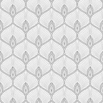 Фото: Обои рулонные узор перо павлина OTH207- Ампир Декор