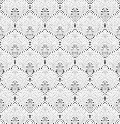 Обои рулонные узор перо павлина OTH207 Khroma Zoom