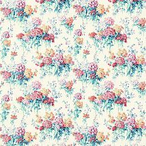 Фото: ткань из натурального льна с принтом цветы 224333- Ампир Декор