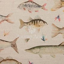 Фото: портьерная английская ткань River Fish Large Linen- Ампир Декор