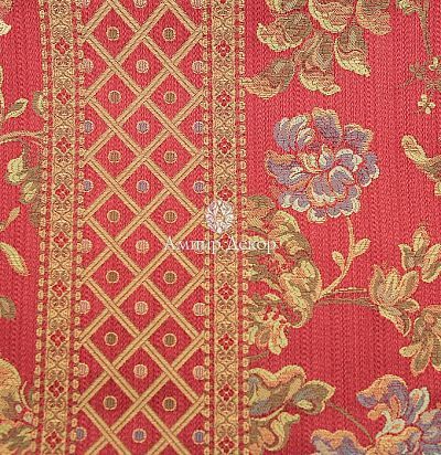 Жаккардовая ткань с цветочным рисунком 1435599 
