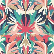 Фото: Акцентыне обои со стилизованными дамассками 112761- Ампир Декор