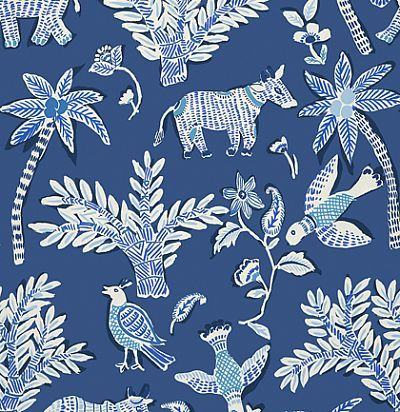 Обои Thibaut Trade Routes T88722 Goa Blue 
