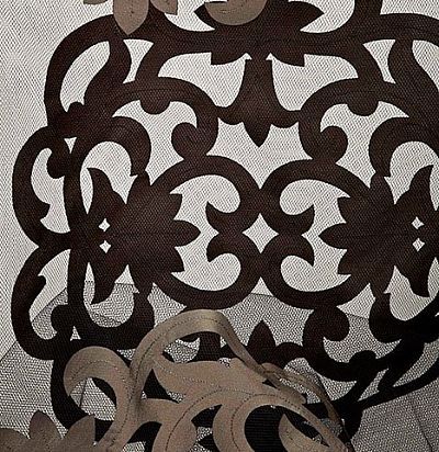 тюль-сетка с аппликацией Victoria 02 