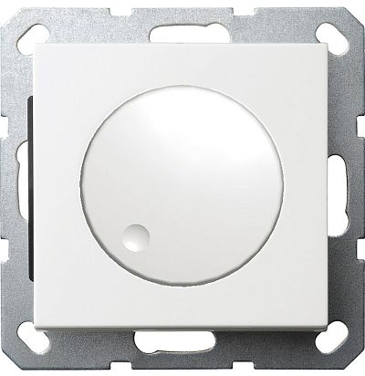 Универсальный диммер 3-500 Вт, Led 3-250Вт, HV - 500Вт, с накладкой, цвет белый Jasmart