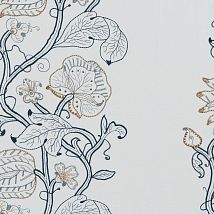 Фото: Ткань современная украшена вышитыми цветами 44176-585- Ампир Декор