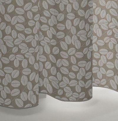 ткань современная с набивным узором листья 1692-334 ADO - 1