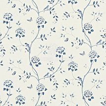 Фото: Английские ткани цветы птицы 222072- Ампир Декор