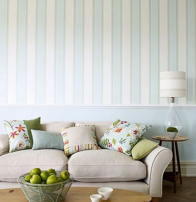 обои нежно-голубые 212830 Sanderson - 1