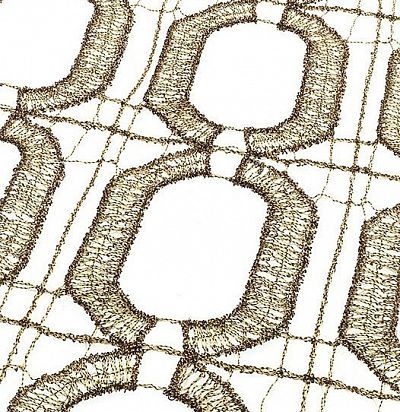 тюль с геометрическим дизайном золото Emilia 02 Gold 