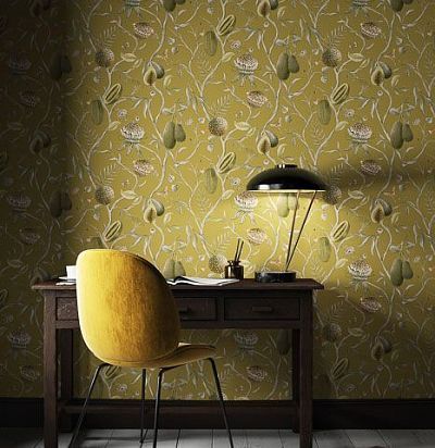 Папайя на ветках, сочетание классической и цифровой технике нанесения. Khroma - 1