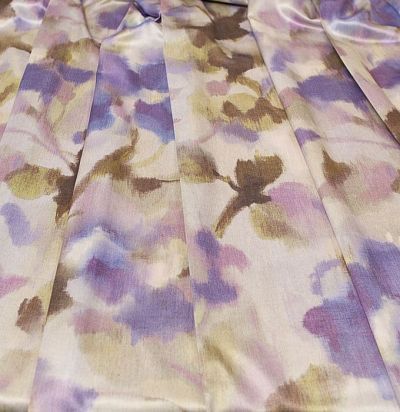 ткань для портьер с акварельными цветами 6842-01  - 1