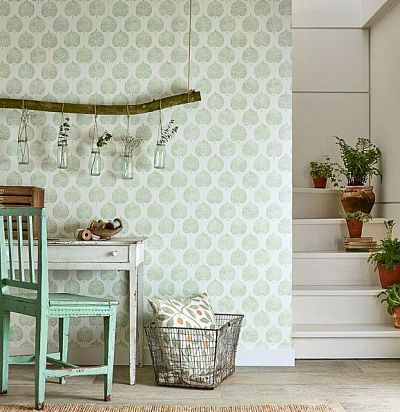обои с зелеными листьями 216383 Sanderson - 1