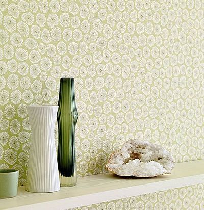 зеленые обои с цветами 213714 Sanderson - 2