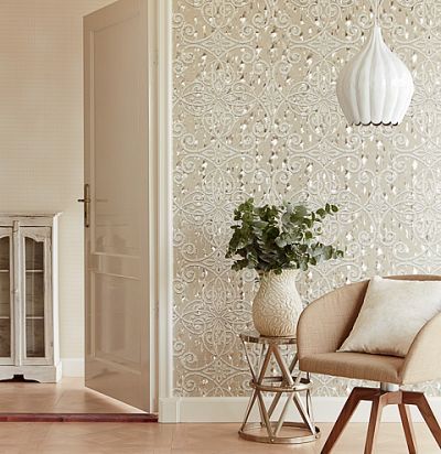 3D-обои с серебристым узором 342022  - 1