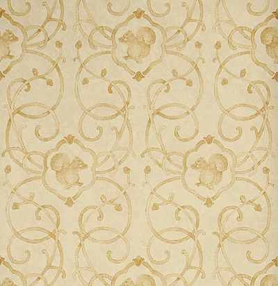 обои белки с желудями Cashiers Soft Gold 