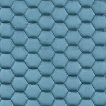 Фото: Стеганые обои  серо-голубые дизайн малые соты  10-002-117-20- Ампир Декор