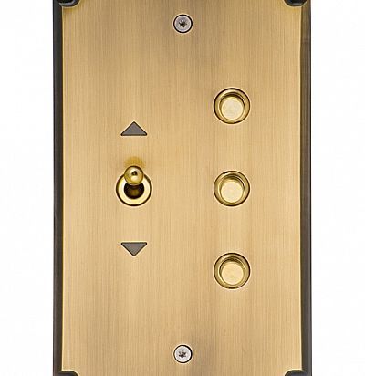 Grand PRIX PLUS 84X144 мм, вертикальный Laiton antique  Латунная розетка L'artisan