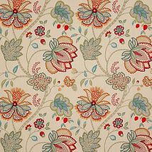 Фото: Льняная ткань с вышивкой F4102/02- Ампир Декор