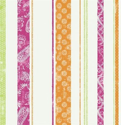 Обои в цветную полоску DK6089  - 1