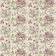 Фото: ткань из льна с вышитыми цветами 233997- Ампир Декор