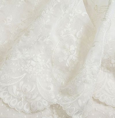 кружево светлого оттенка с цветочным узором 27246 Ampir Decor