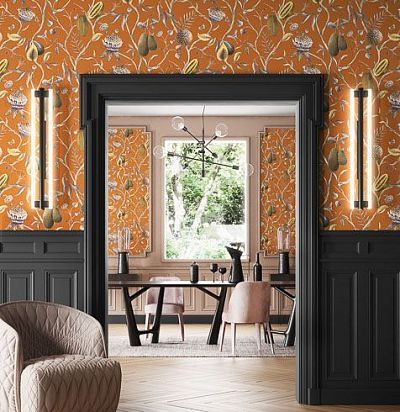 Папайя на ветках, сочетание классической и цифровой технике нанесения. Khroma - 1