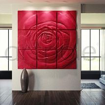 Фото: М-0044 3D Rose Дизайнерская панель из гипса- Ампир Декор
