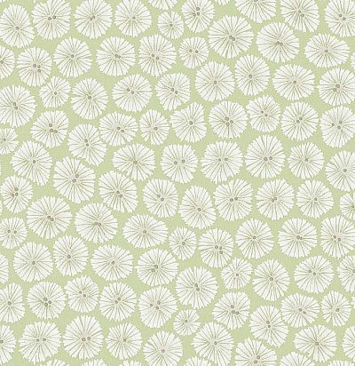 зеленые обои с цветами 213714 Sanderson
